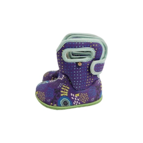 Bogs Girl's Purple Reef Handle It Pull On Casual Rain Boots Size 5 - Picture 1 of 7
